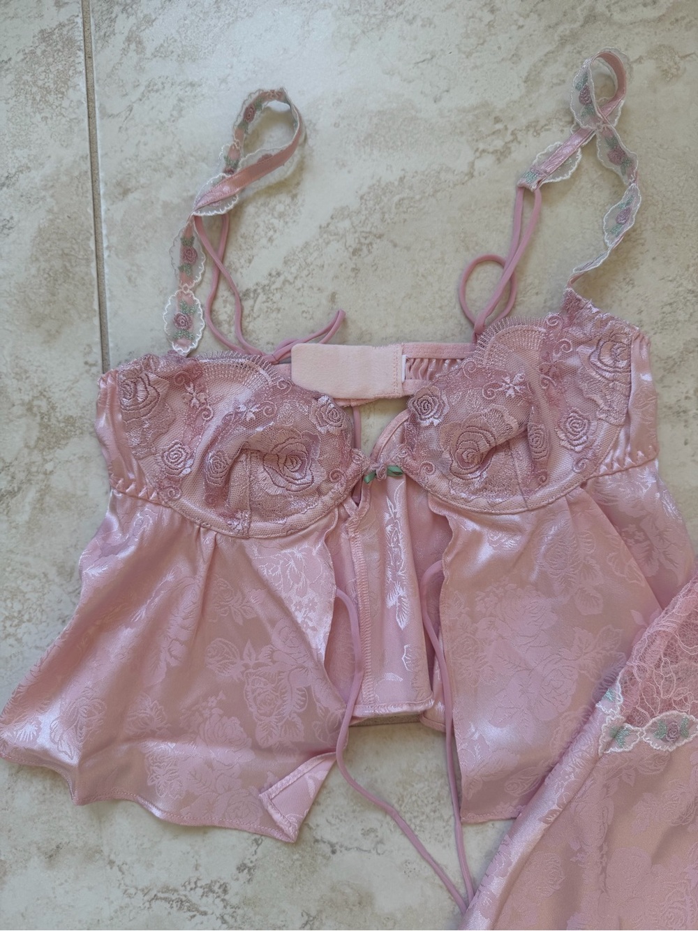 FOR LOVE & LEMONS Camilla MIDI Skirt and Bra Sleep Top Lingerie Set - Picture 4 of 6